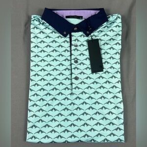 Greyson Golf Shirt Polo Siamese Turtle Dove XL Skystone Blue